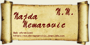 Najda Memarović vizit kartica